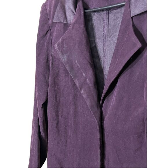 Vintage Dawn Joy 90s Purple Long Line Blazer Size 9/10 - Picture 4 of 9